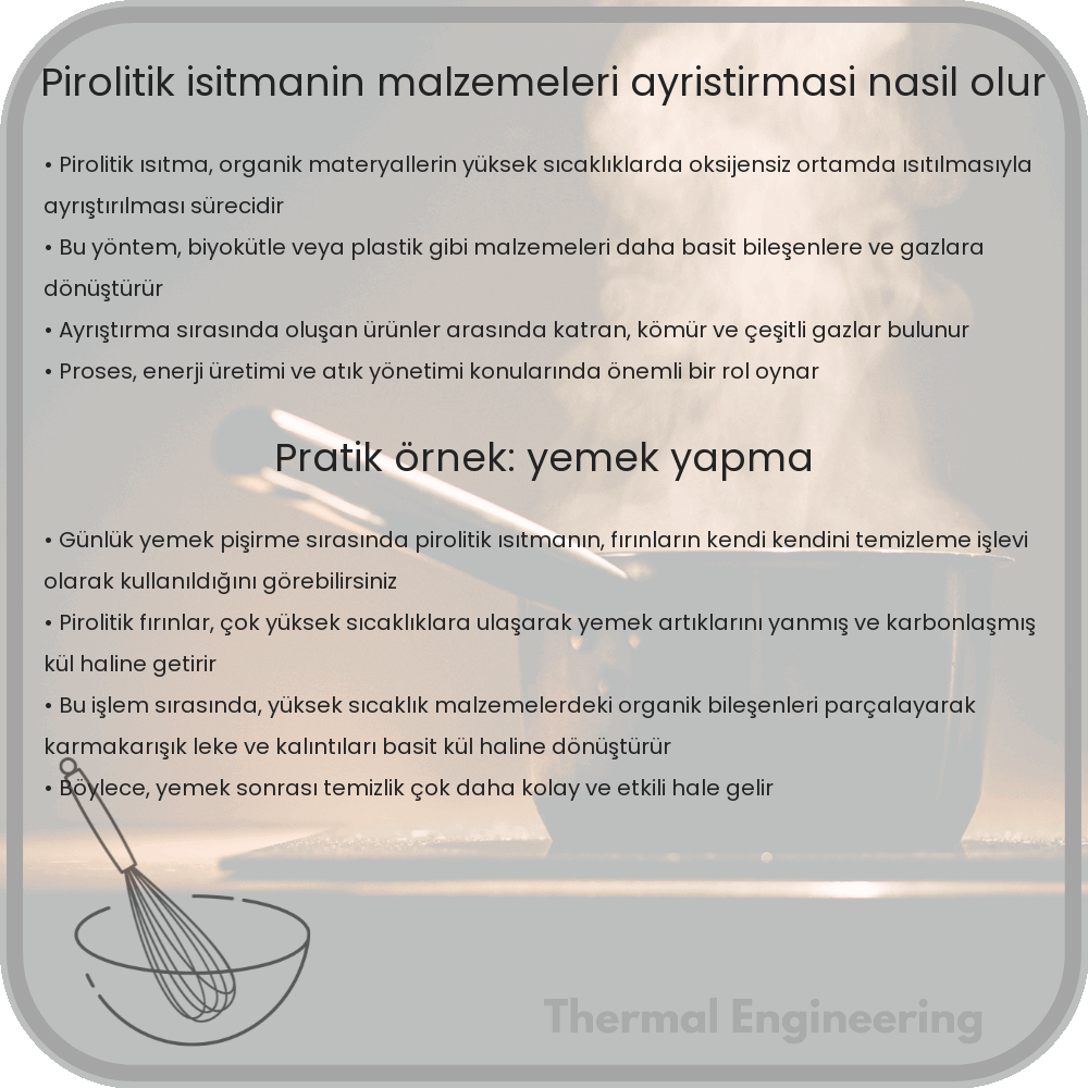 Pirolitik Isıtmanın Malzemeleri Ayrıştırması Nasıl Olur?