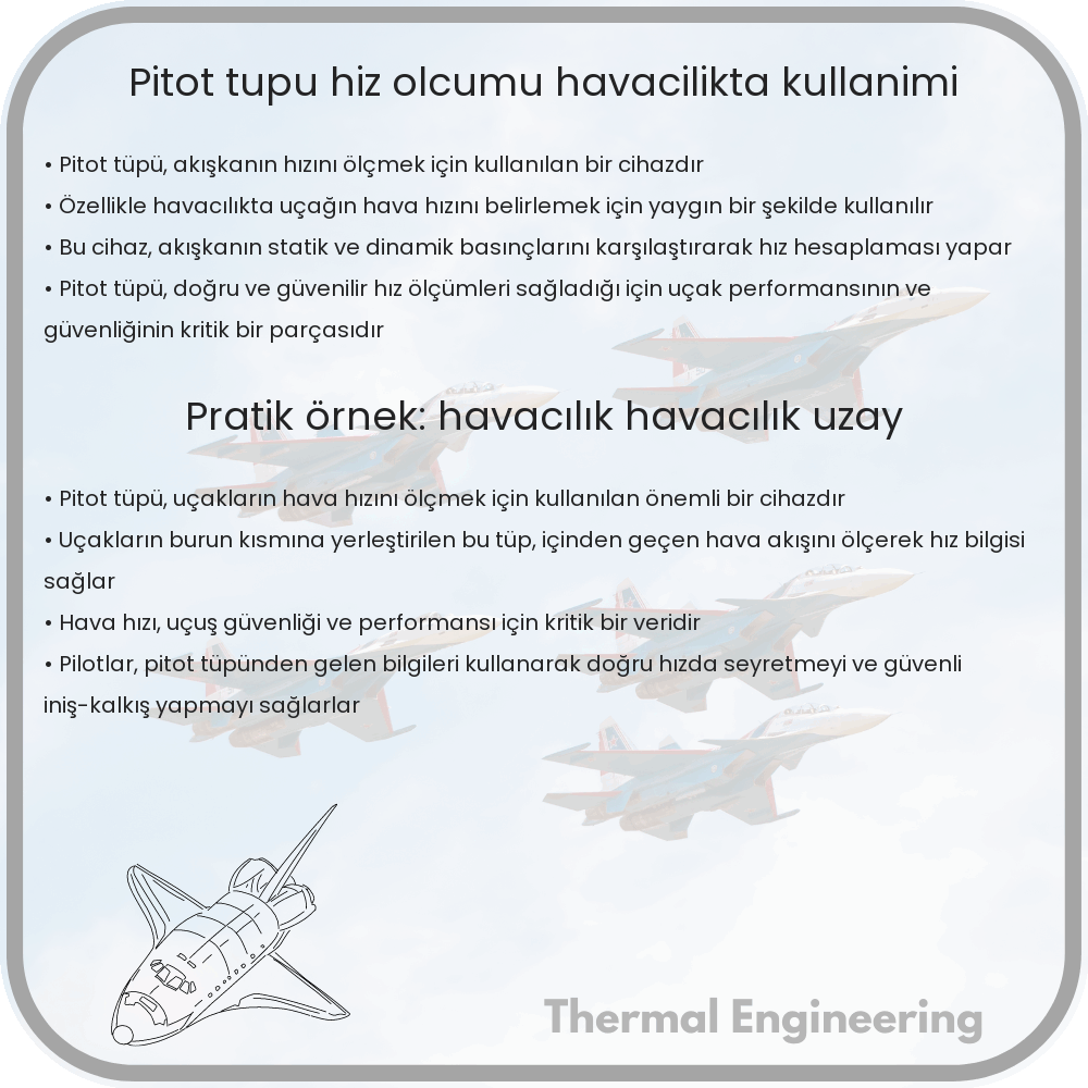 Pitot Tüpü | Hız Ölçümü, Havacılıkta Kullanımı