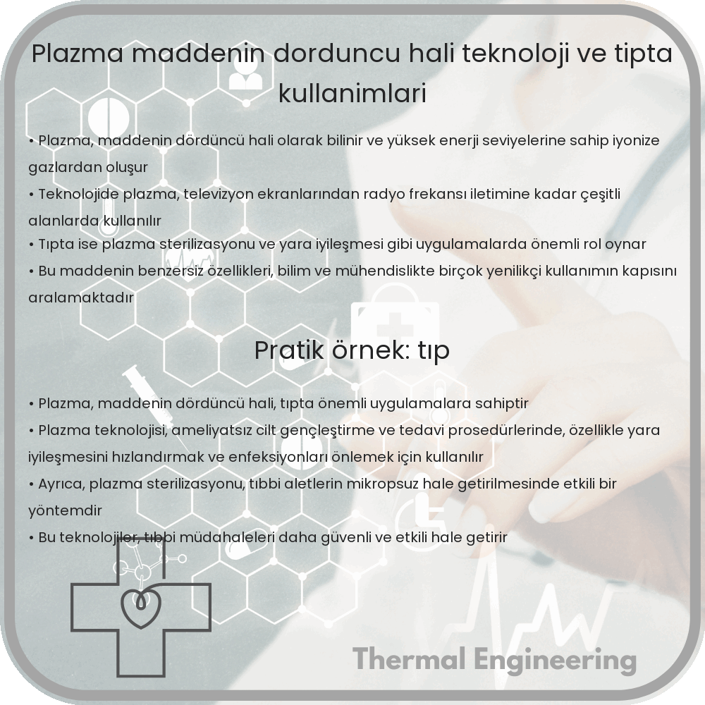 Plazma | Maddenin Dördüncü Hali, Teknoloji ve Tıpta Kullanımları