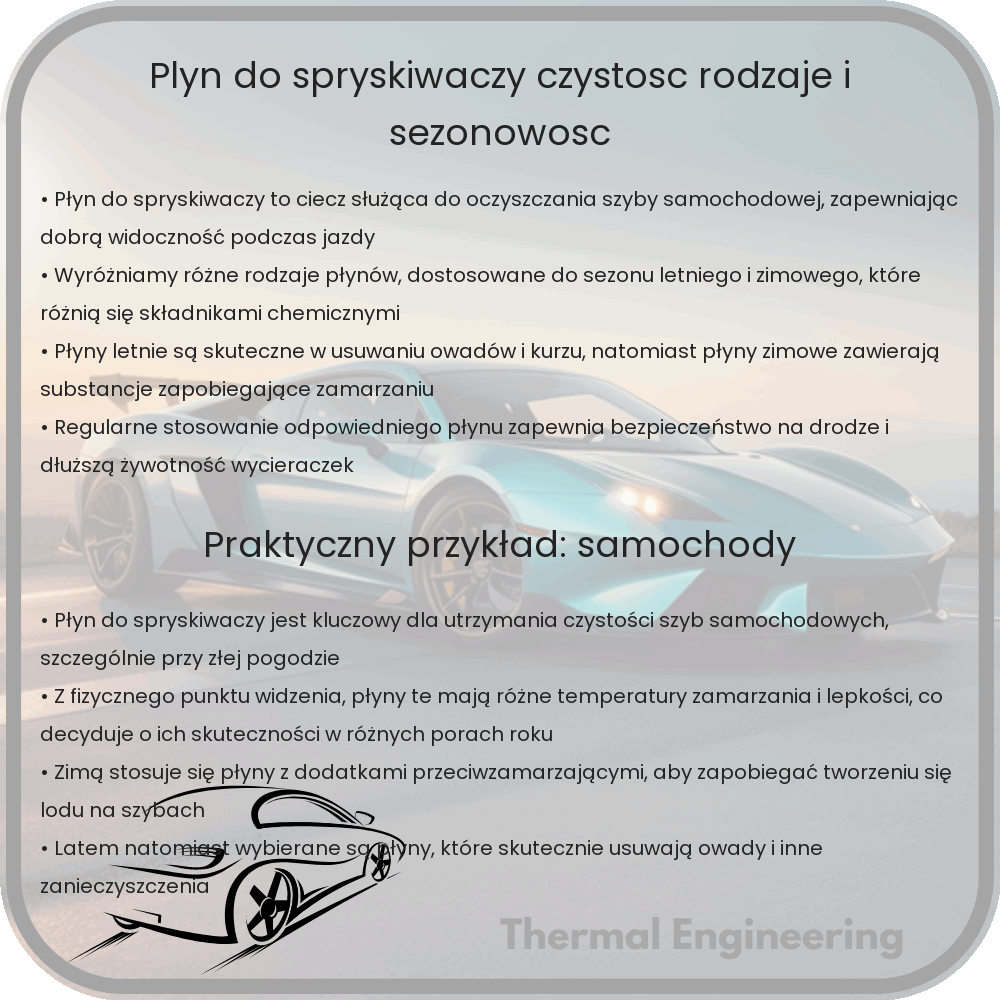 Płyn do Spryskiwaczy | Czystość, Rodzaje i Sezonowość