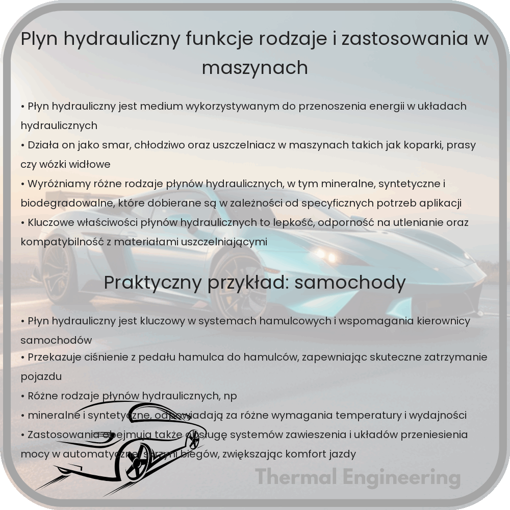 Płyn hydrauliczny | Funkcje, rodzaje i zastosowania w maszynach