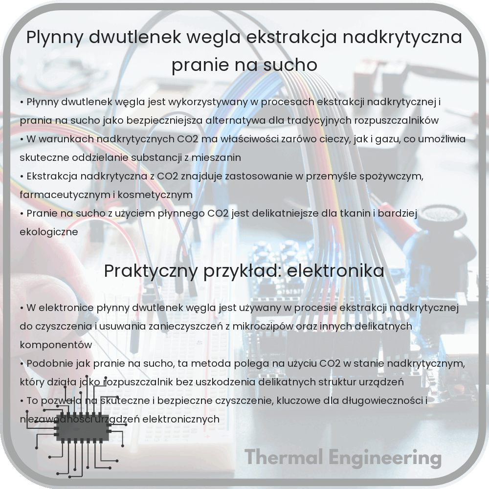 Płynny Dwutlenek Węgla | Ekstrakcja nadkrytyczna, Pranie na sucho