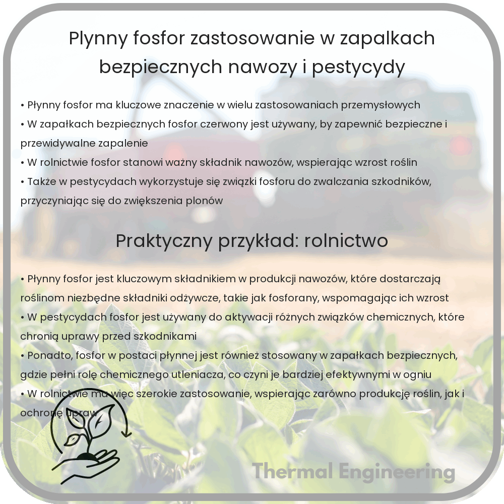 Płynny Fosfor | Zastosowanie w Zapałkach Bezpiecznych, Nawozy i Pestycydy