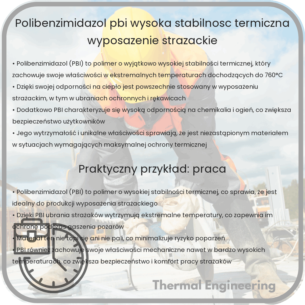 Polibenzimidazol (PBI) | Wysoka Stabilność Termiczna, Wyposażenie Strażackie