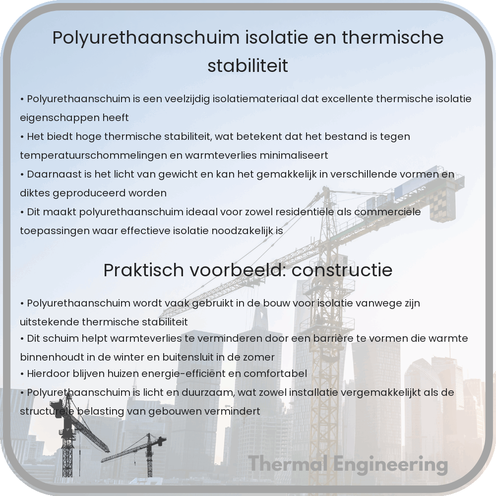 Polyurethaanschuim | Isolatie en Thermische Stabiliteit