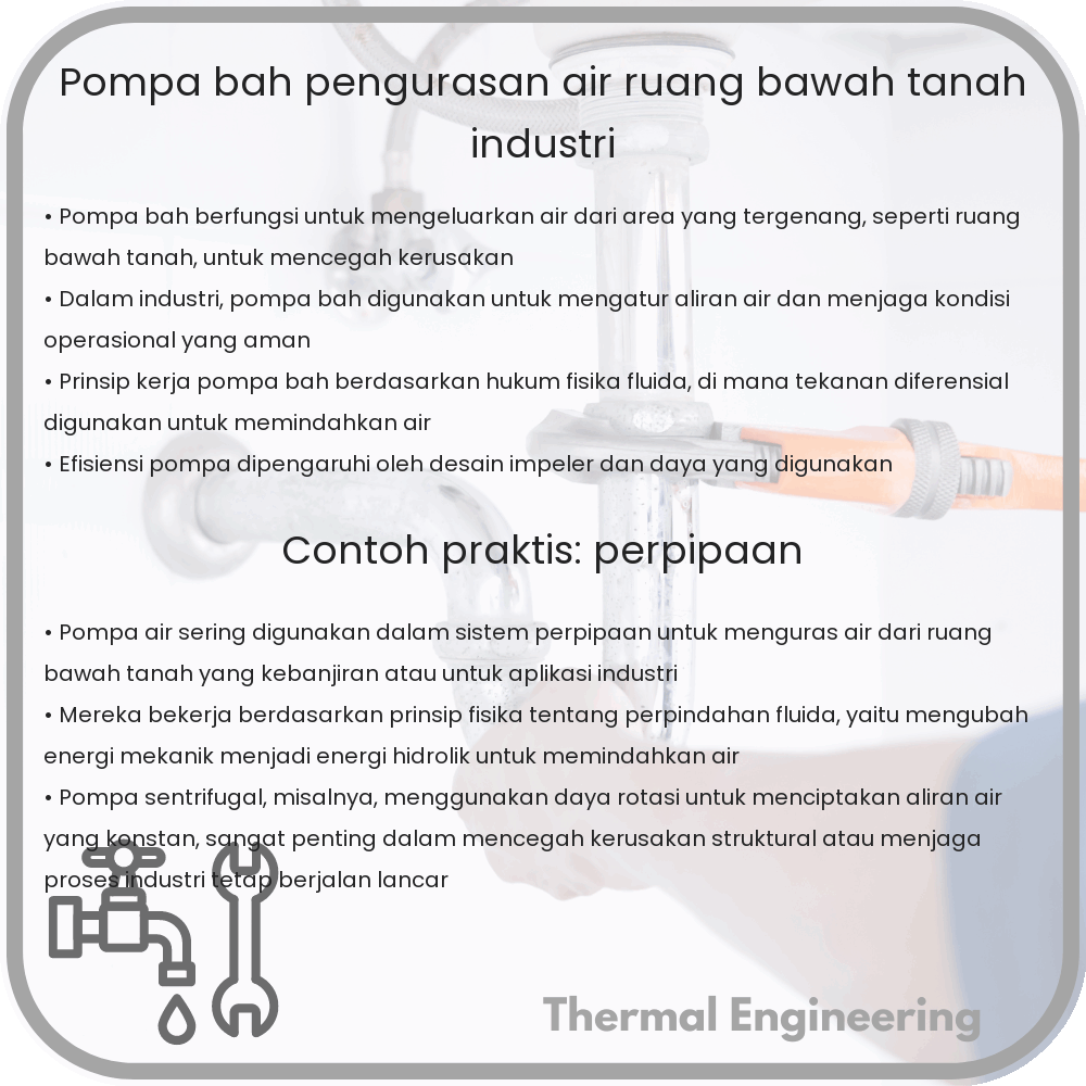 Pompa Bah: Pengurasan Air, Ruang Bawah Tanah & Industri