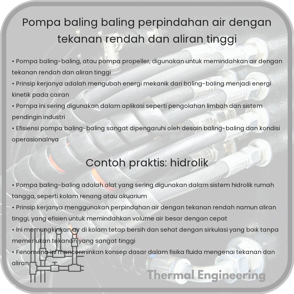 Pompa Baling-Baling | Perpindahan Air dengan Tekanan Rendah dan Aliran Tinggi