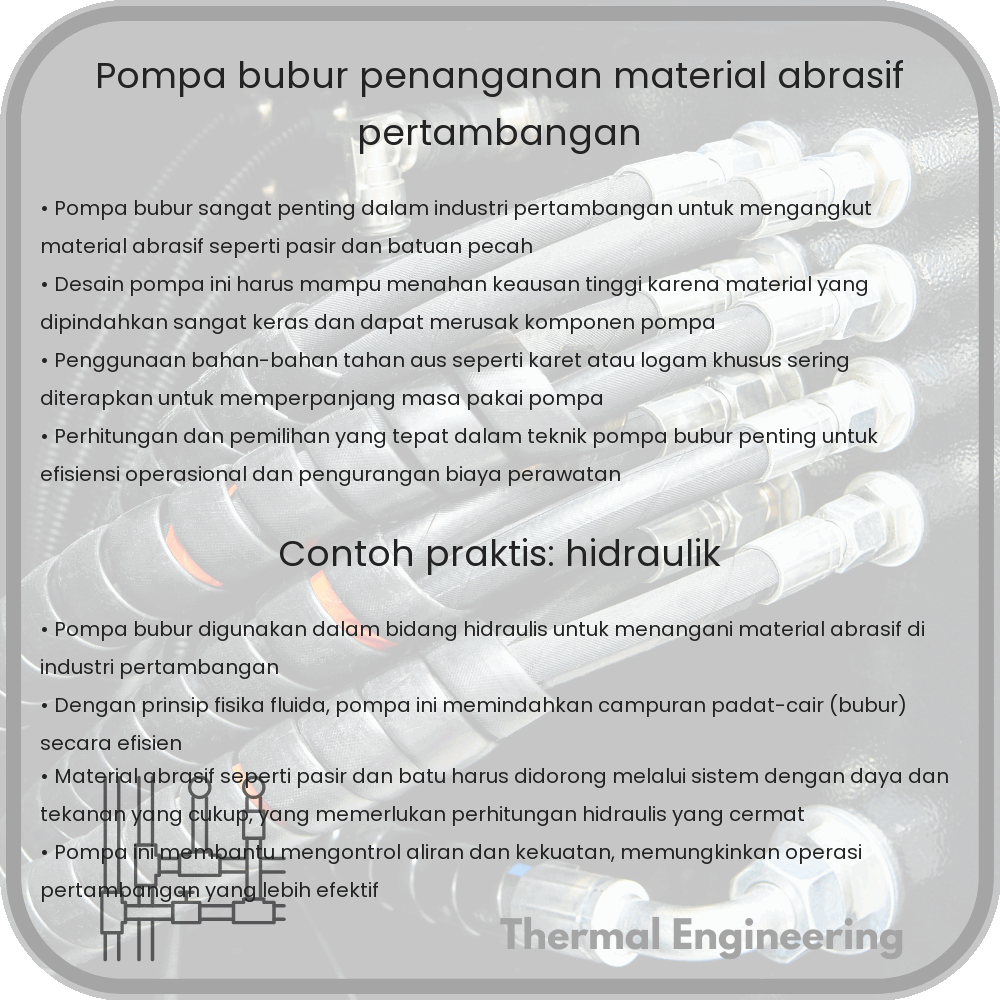 Pompa Bubur | Penanganan Material Abrasif & Pertambangan