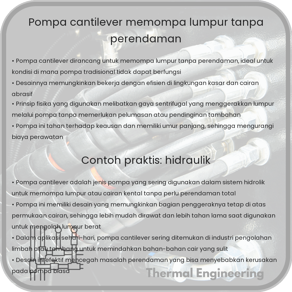 Pompa Cantilever | Memompa Lumpur Tanpa Perendaman