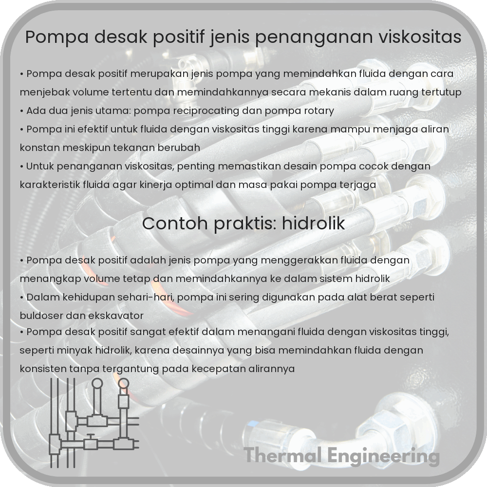 Pompa Desak Positif | Jenis, Penanganan Viskositas