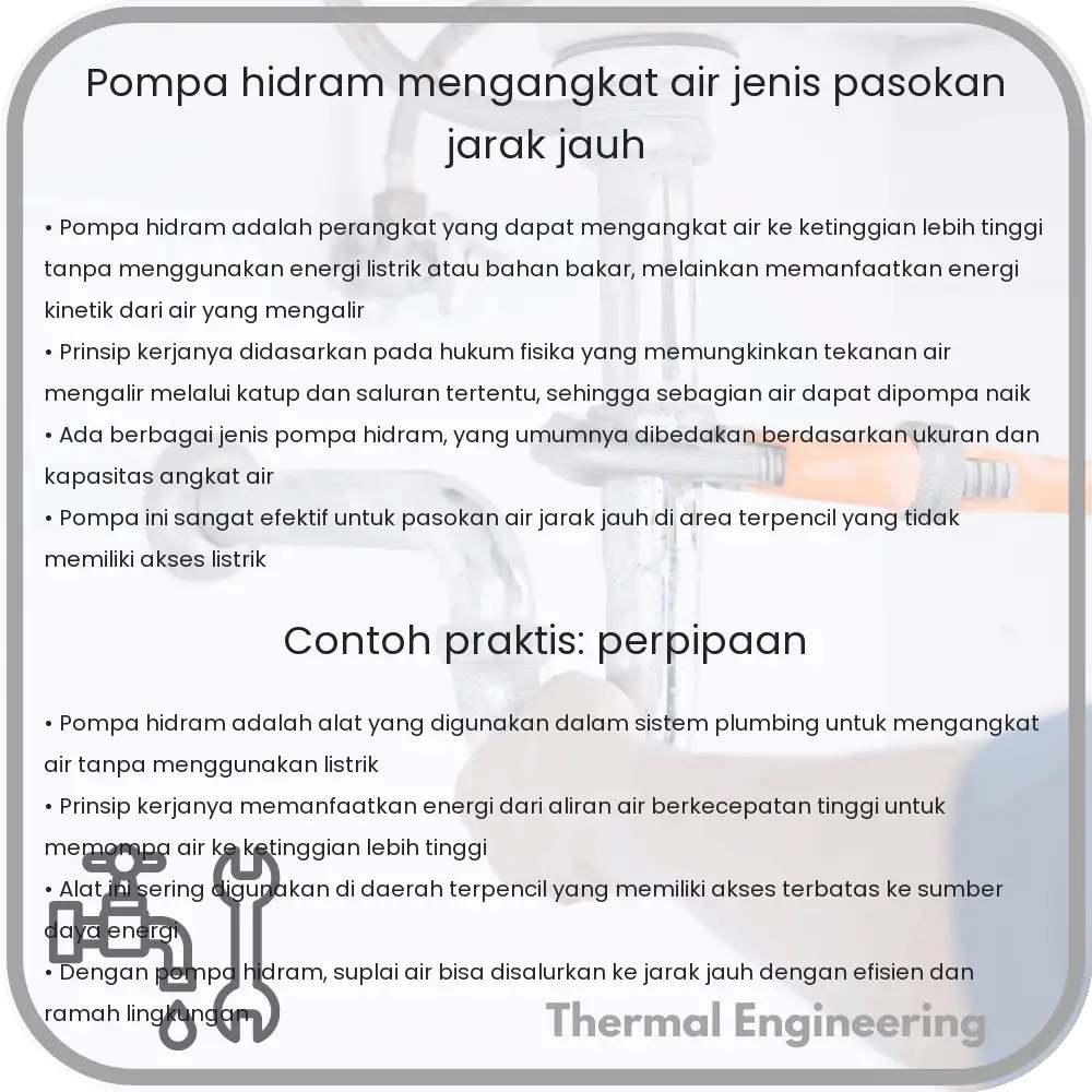 Pompa Hidram | Mengangkat Air, Jenis, Pasokan Jarak Jauh