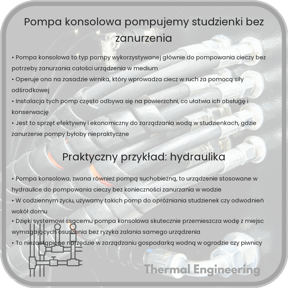 Pompa Konsolowa | Pompujemy Studzienki Bez Zanurzenia