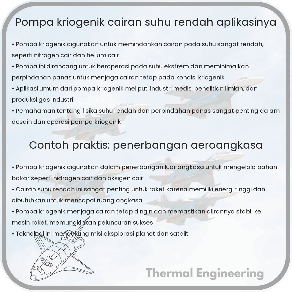 Pompa Kriogenik | Cairan Suhu Rendah & Aplikasinya