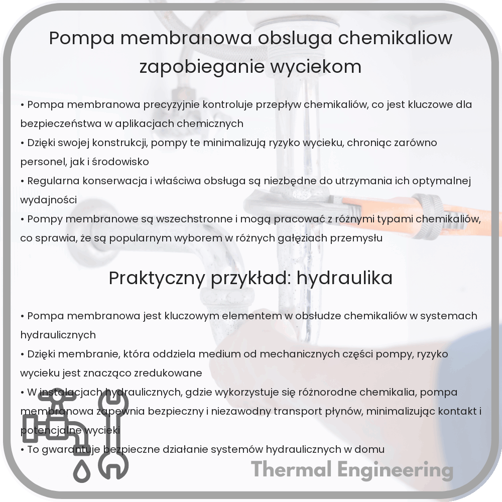 Pompa membranowa | Obsługa chemikaliów, zapobieganie wyciekom