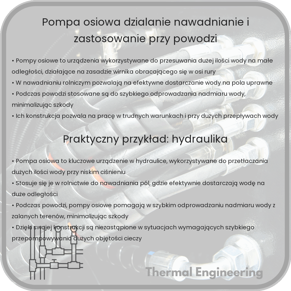 Pompa osiowa | Działanie, nawadnianie i zastosowanie przy powodzi