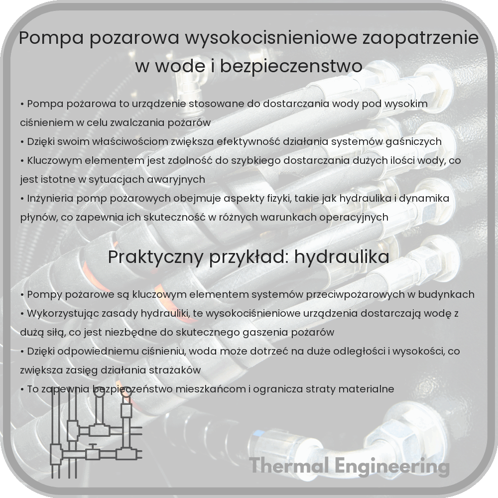 Pompa Pożarowa | Wysokociśnieniowe Zaopatrzenie w Wodę i Bezpieczeństwo