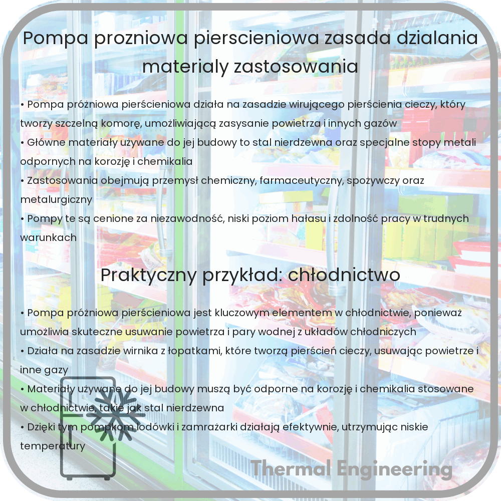 Pompa próżniowa pierścieniowa: zasada działania, materiały, zastosowania