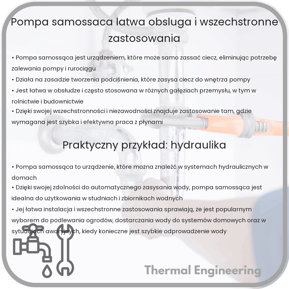 Pompa samossąca | Łatwa obsługa i wszechstronne zastosowania