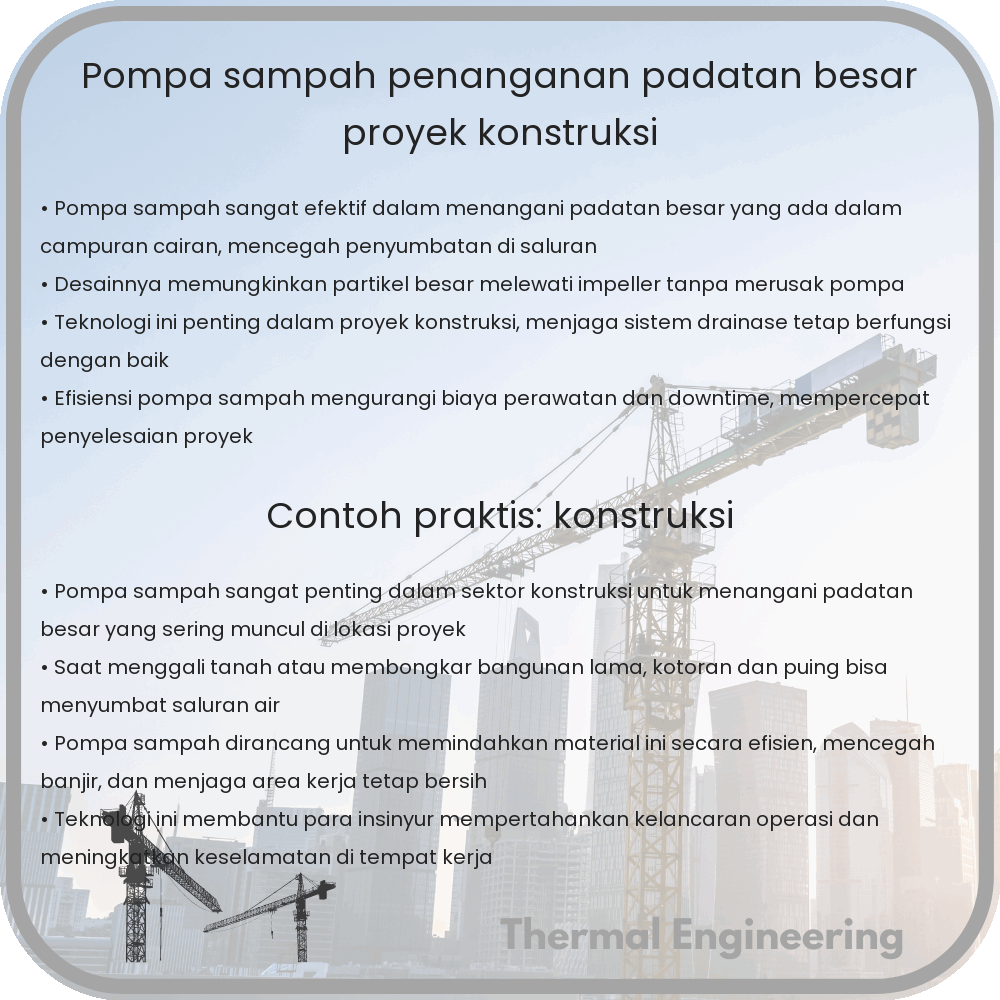 Pompa Sampah | Penanganan Padatan Besar & Proyek Konstruksi