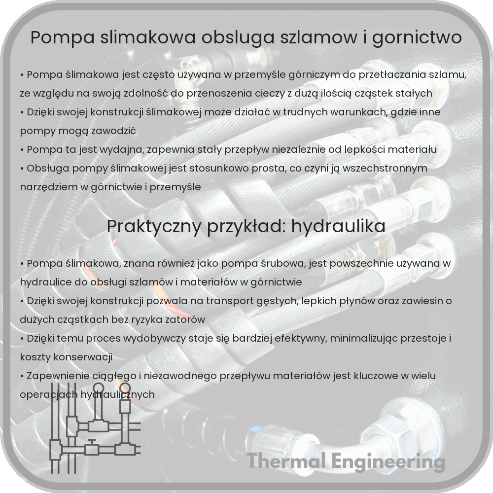 Pompa Ślimakowa | Obsługa Szlamów i Górnictwo