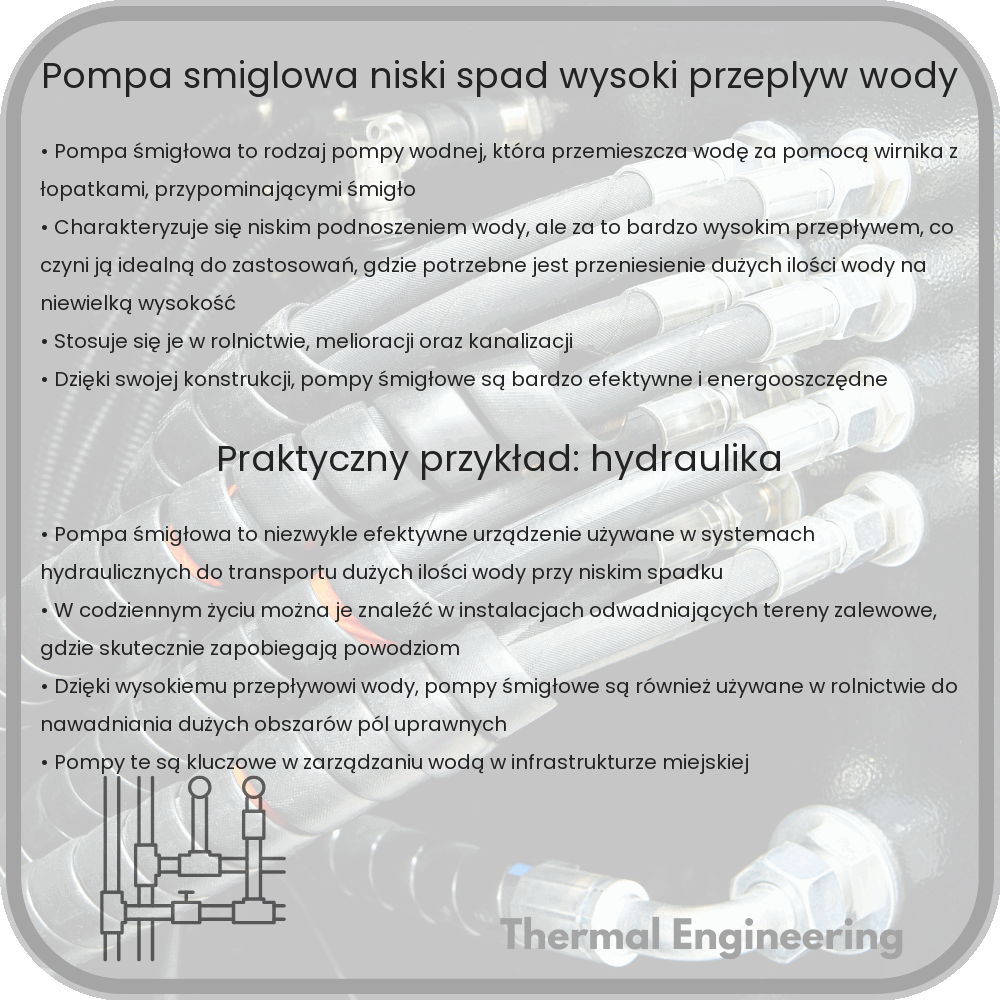 Pompa śmigłowa | Niski spad, wysoki przepływ wody