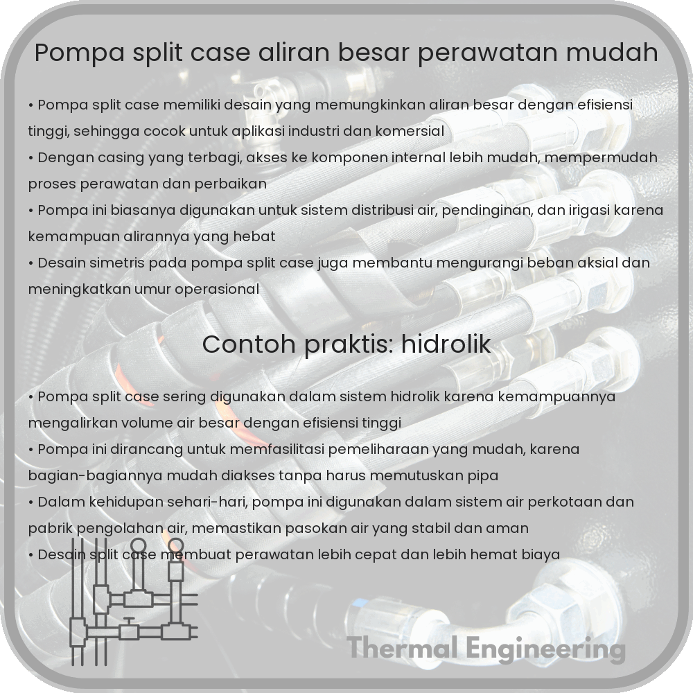 Pompa Split Case | Aliran Besar, Perawatan Mudah
