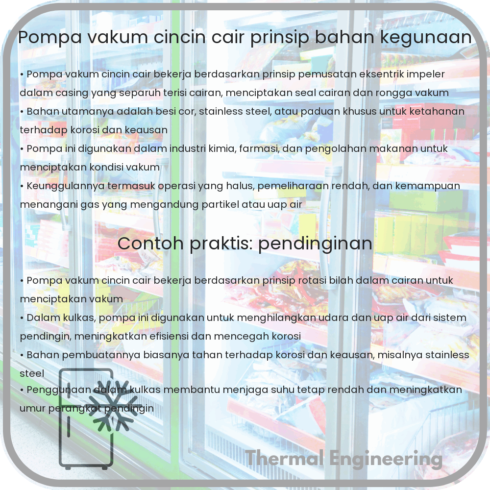 Pompa Vakum Cincin Cair | Prinsip, Bahan, Kegunaan