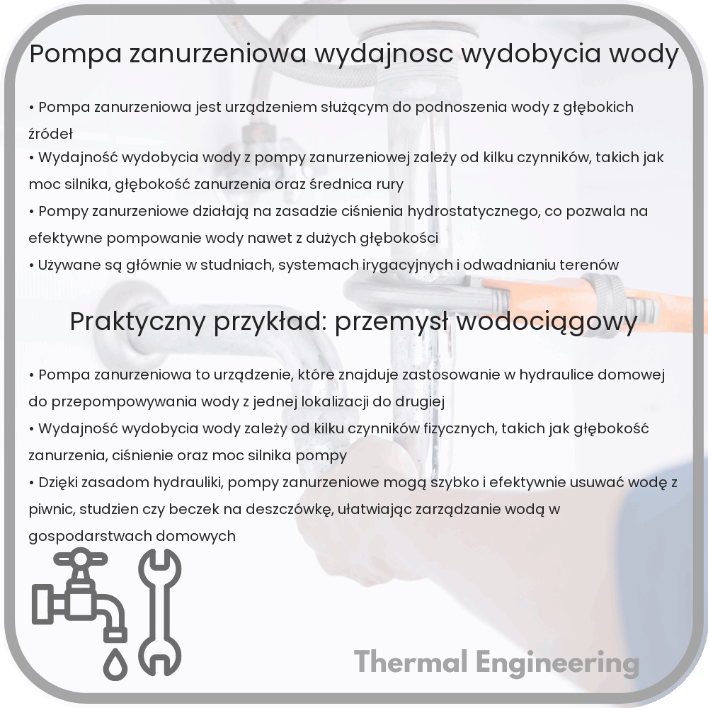 Pompa Zanurzeniowa | Wydajność Wydobycia Wody