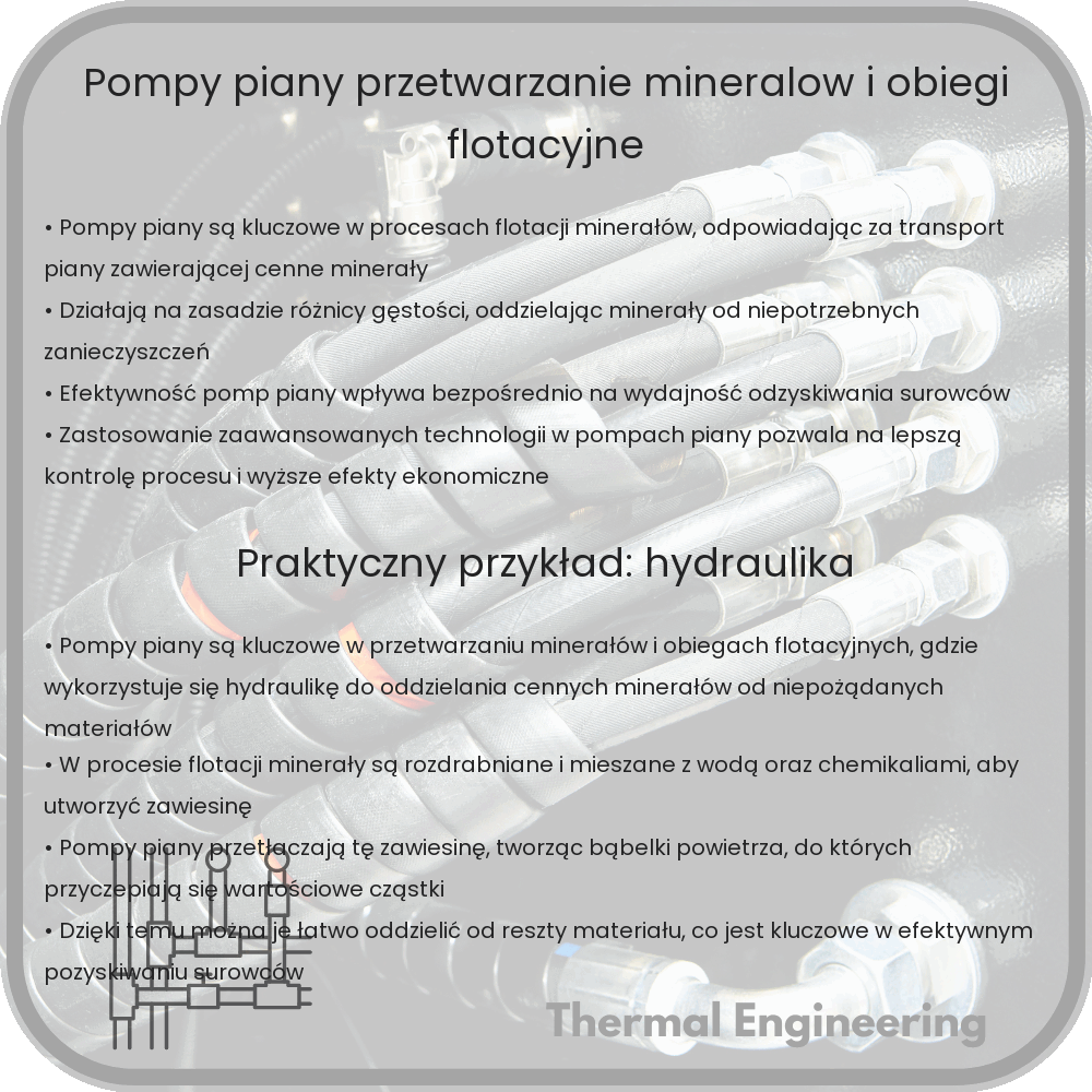 Pompy Piany | Przetwarzanie Minerałów i Obiegi Flotacyjne
