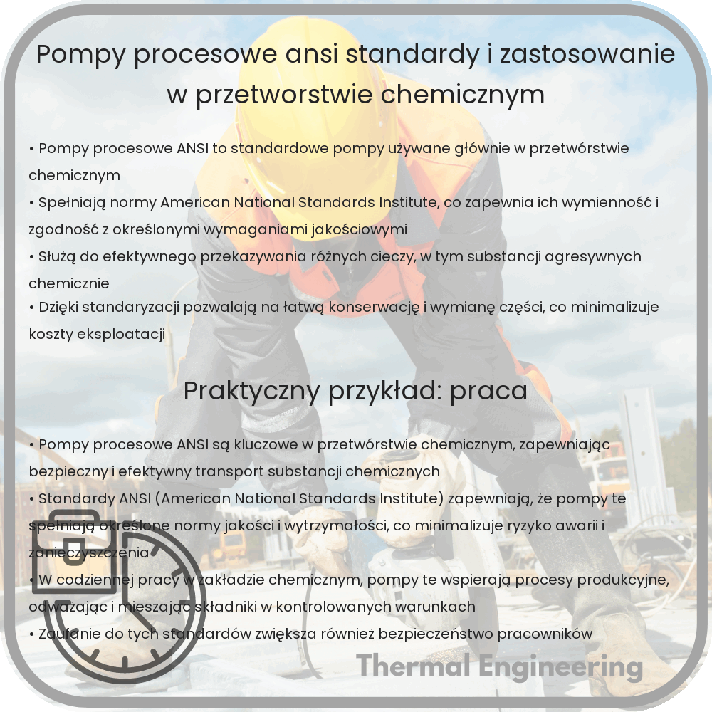 Pompy Procesowe ANSI | Standardy i Zastosowanie w Przetwórstwie Chemicznym