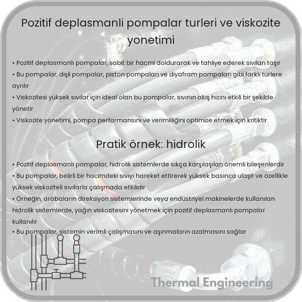 Pozitif Deplasmanlı Pompalar | Türleri ve Viskozite Yönetimi