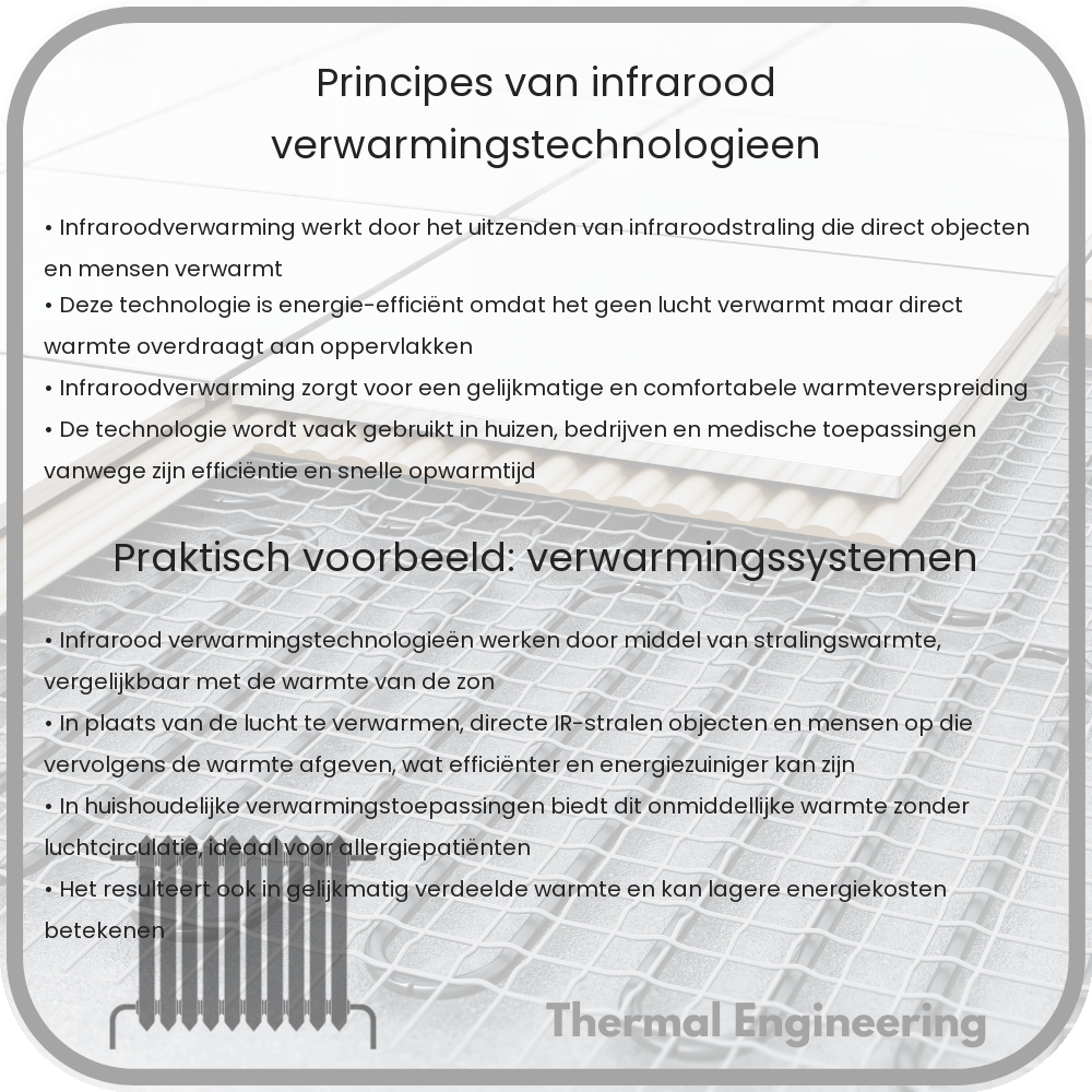 Principes van Infrarood Verwarmingstechnologieën
