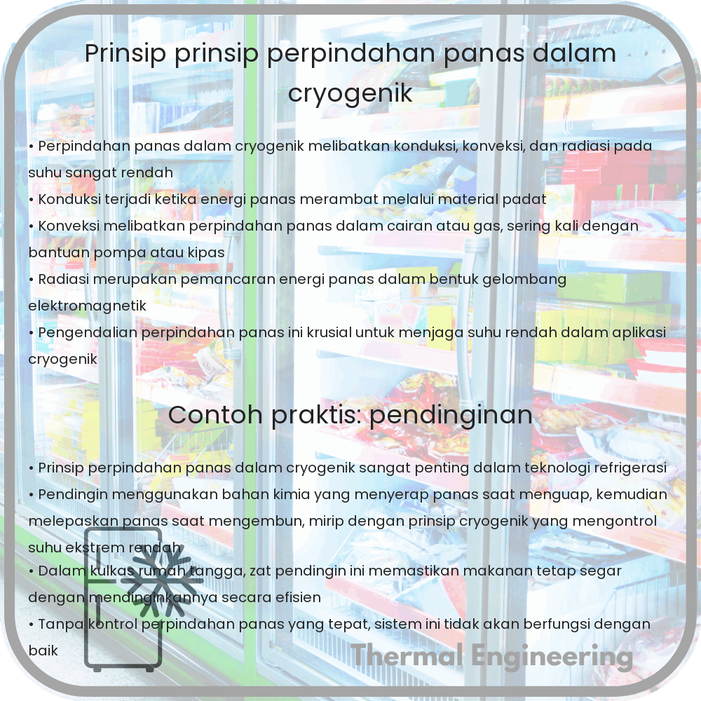 Prinsip-Prinsip Perpindahan Panas dalam Cryogenik