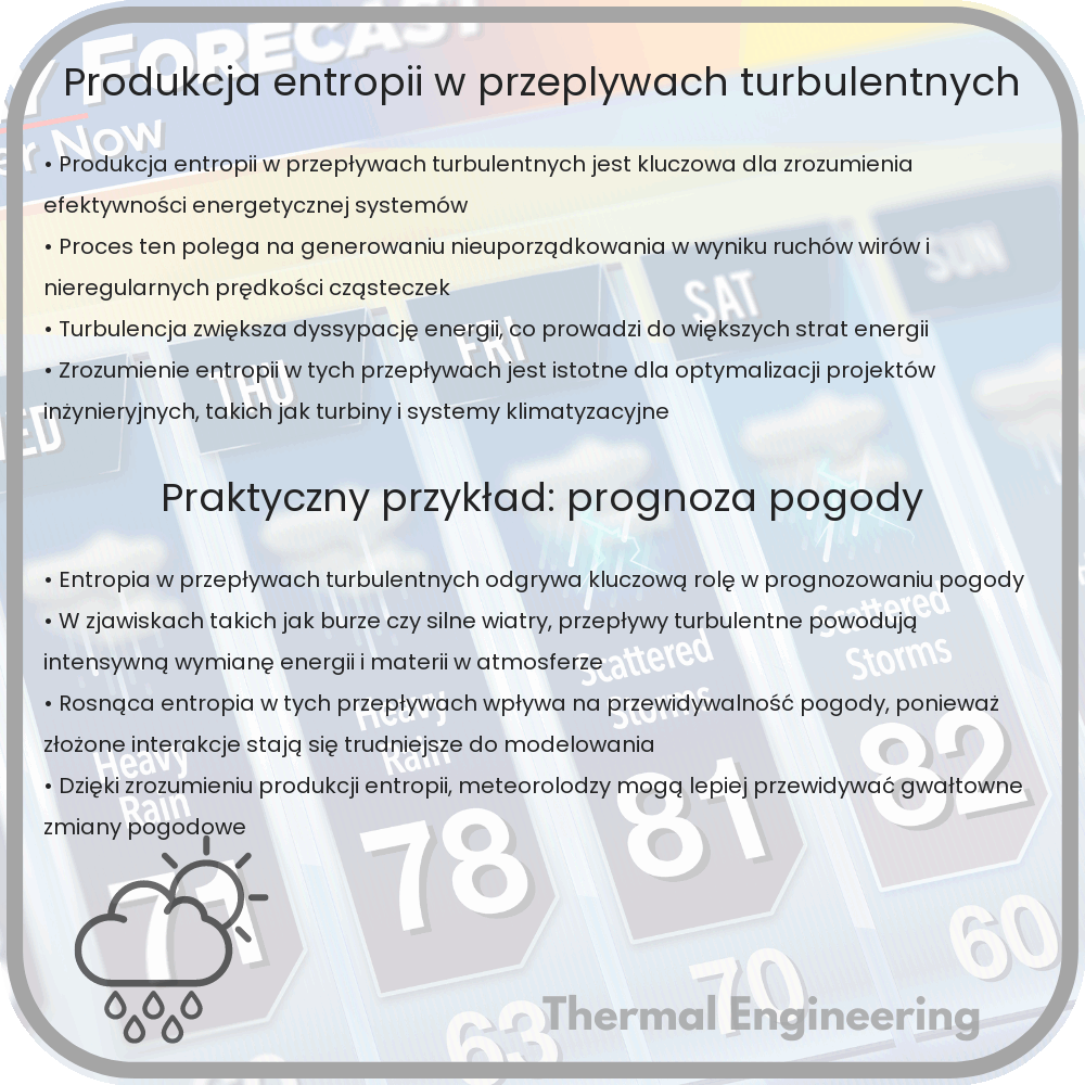 Produkcja entropii w przepływach turbulentnych