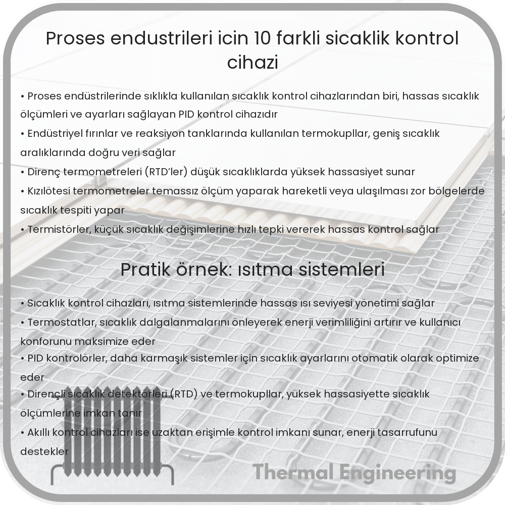Proses Endüstrileri için 10 Farklı Sıcaklık Kontrol Cihazı