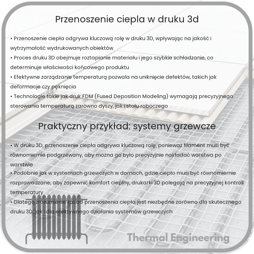 Przenoszenie ciepła w druku 3D