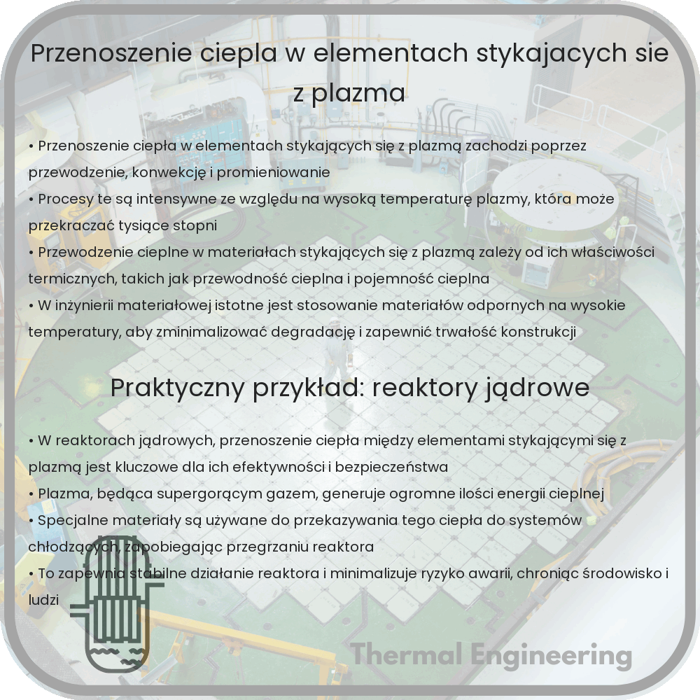 Przenoszenie ciepła w elementach stykających się z plazmą