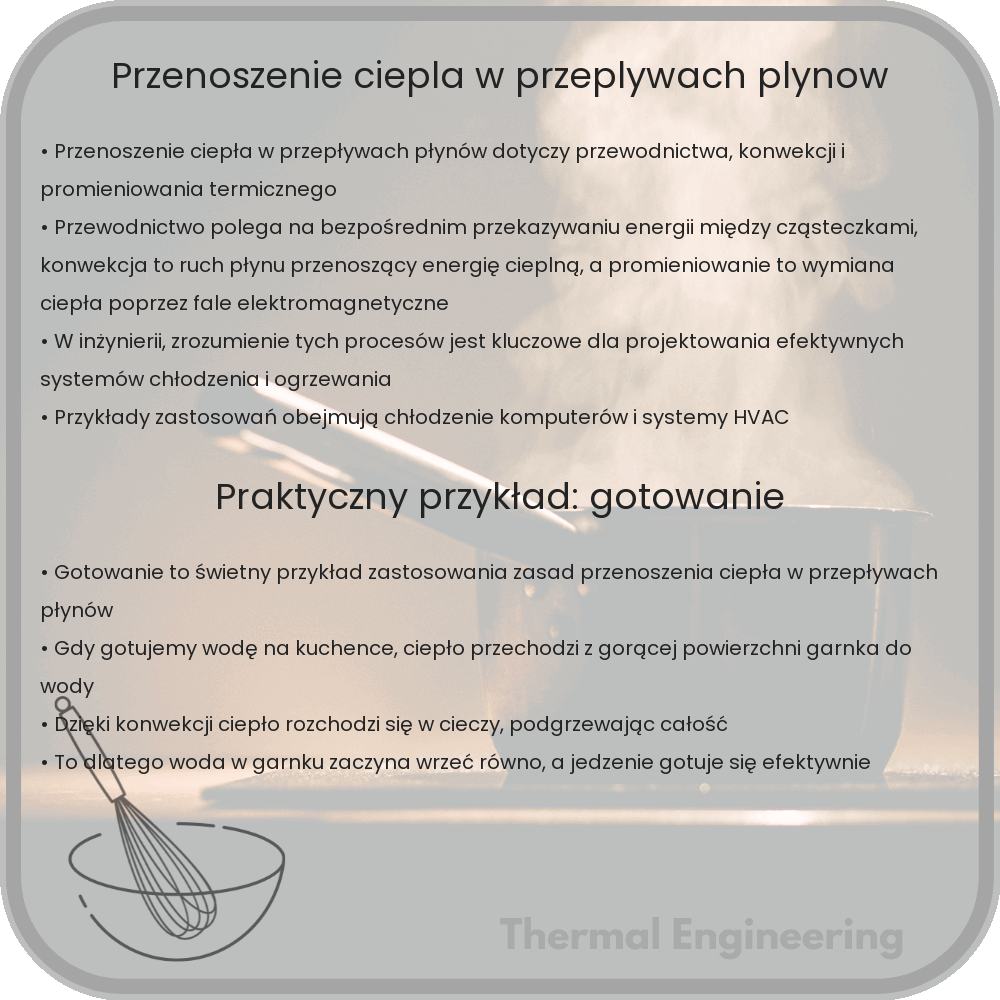 Przenoszenie ciepła w przepływach płynów