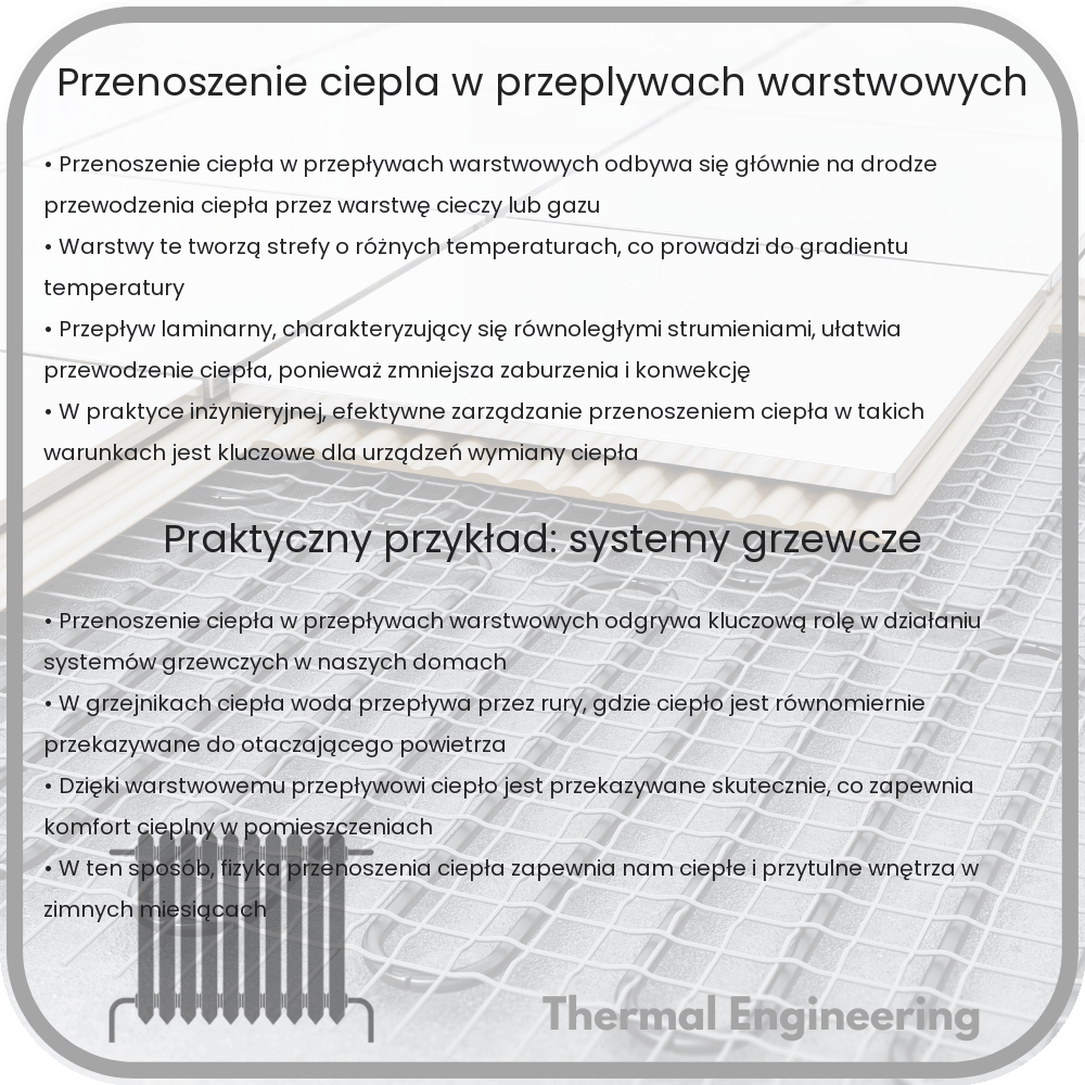 Przenoszenie ciepła w przepływach warstwowych