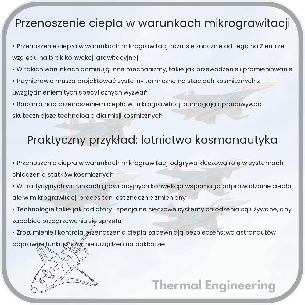 Przenoszenie ciepła w warunkach mikrograwitacji