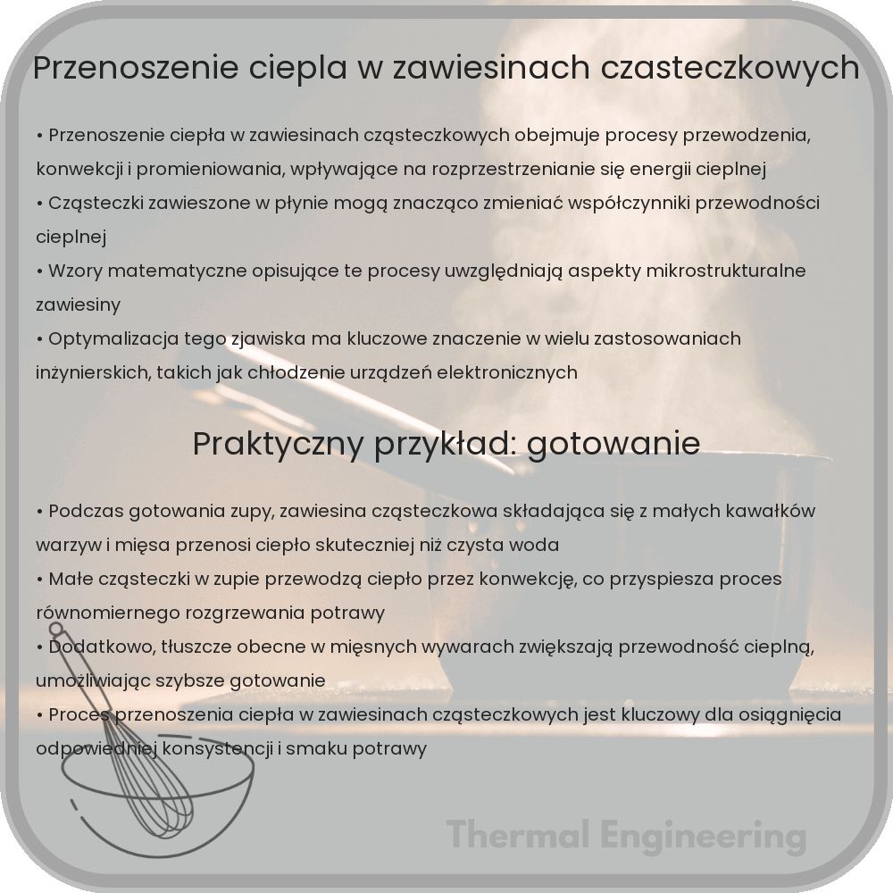 Przenoszenie ciepła w zawiesinach cząsteczkowych