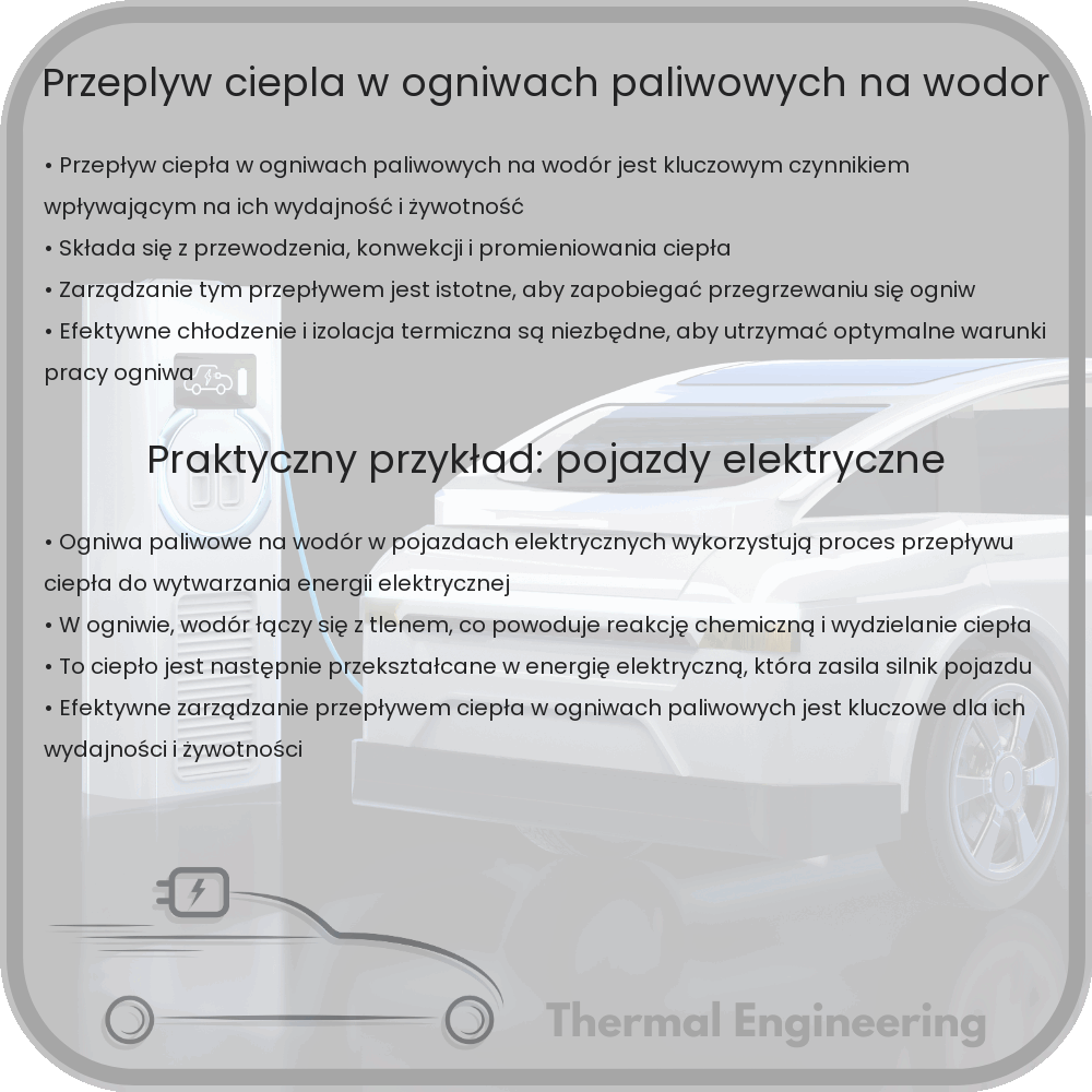 Przepływ ciepła w ogniwach paliwowych na wodór
