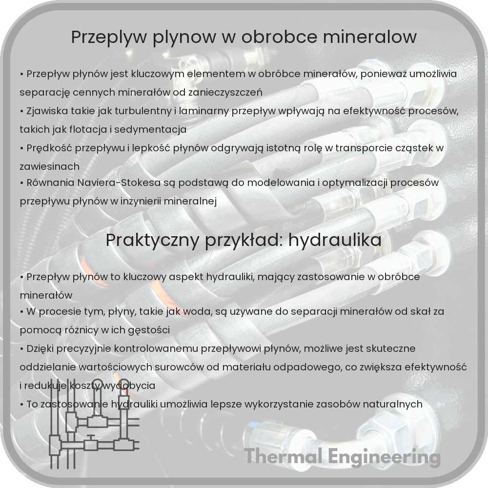 Przepływ płynów w obróbce minerałów