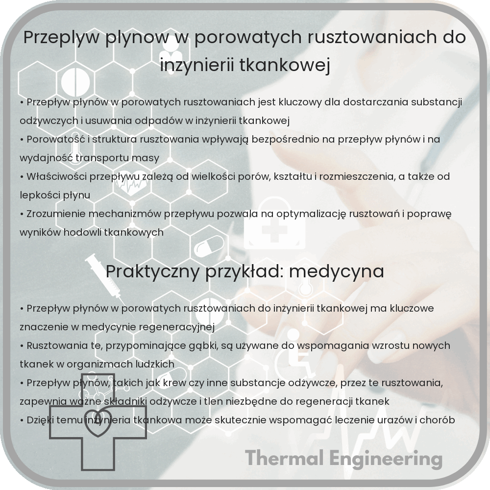 Przepływ płynów w porowatych rusztowaniach do inżynierii tkankowej