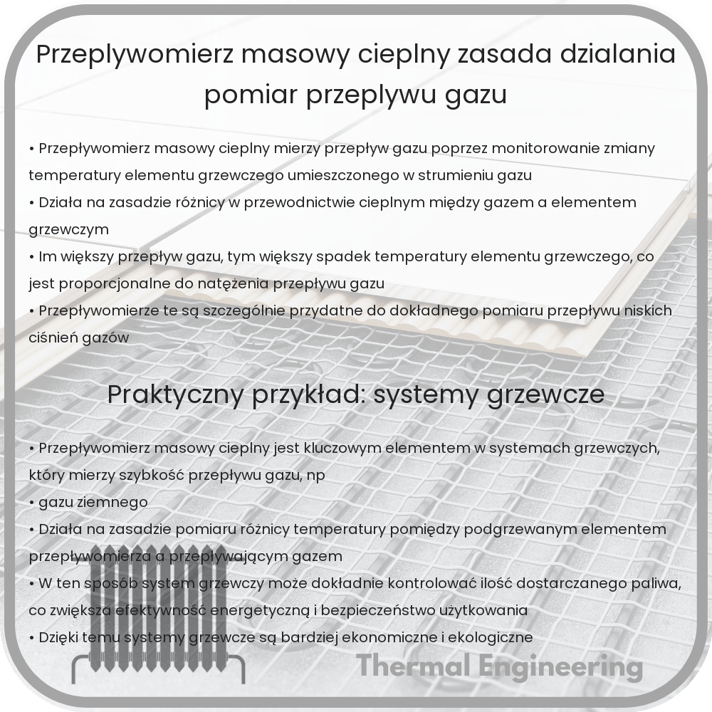 Przepływomierz Masowy Cieplny | Zasada Działania, Pomiar Przepływu Gazu