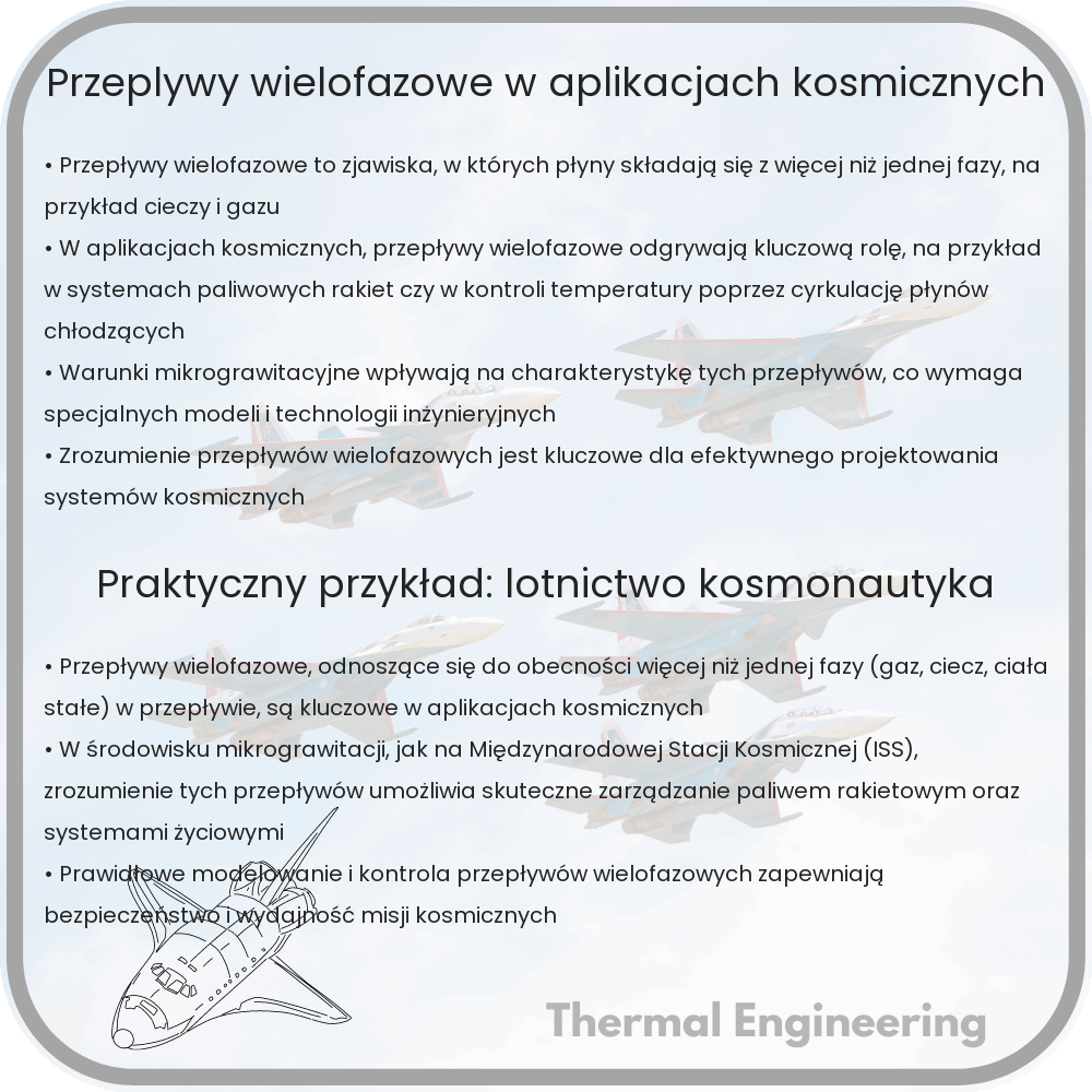 Przepływy wielofazowe w aplikacjach kosmicznych