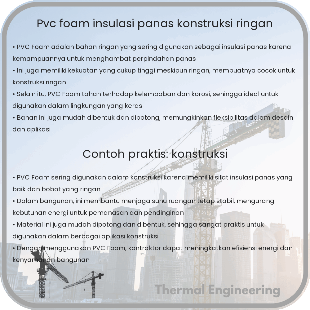 PVC Foam | Insulasi Panas, Konstruksi Ringan