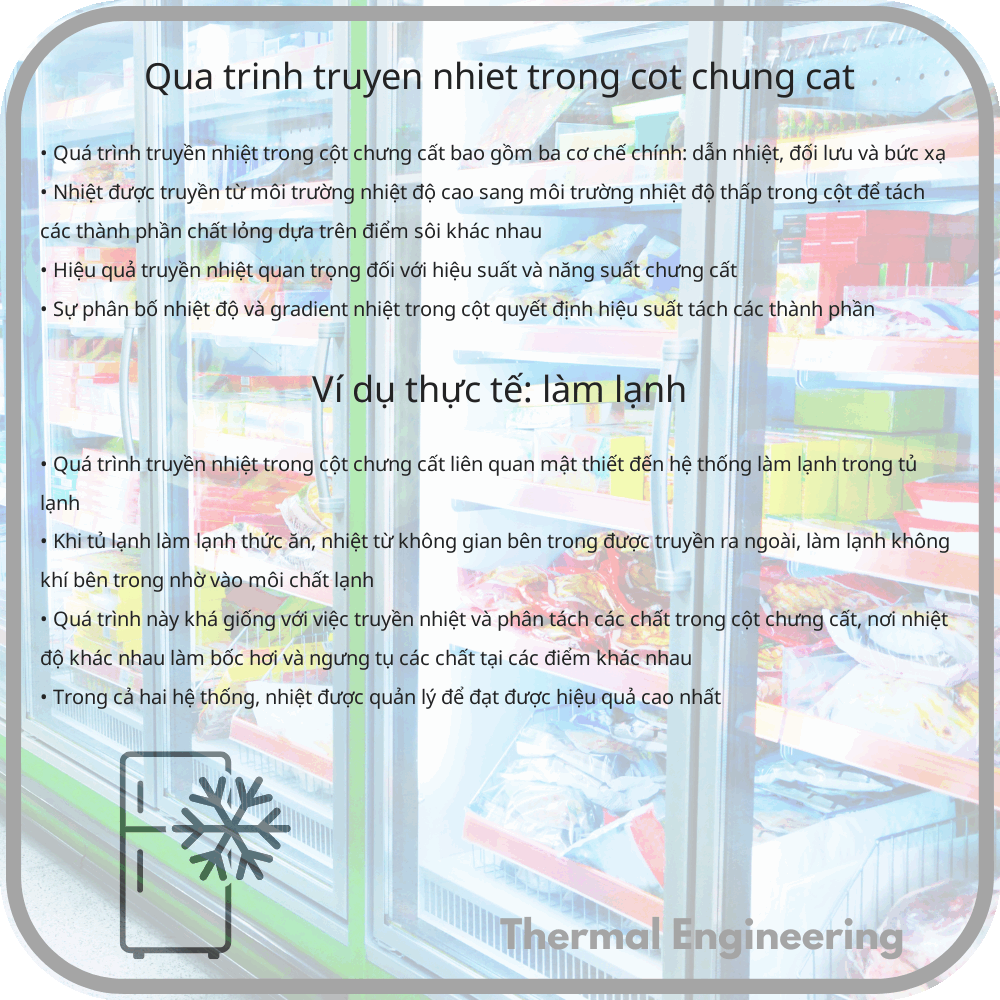 Quá trình truyền nhiệt trong cột chưng cất