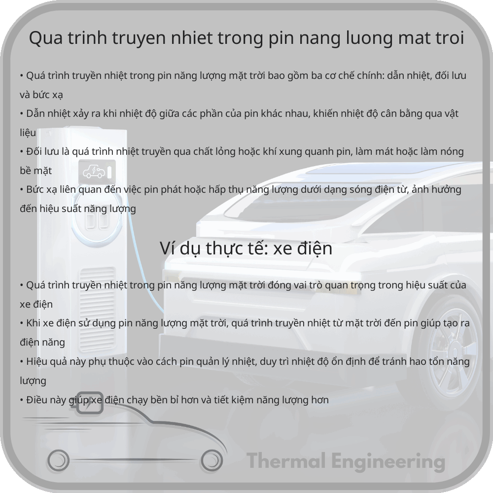 Quá trình truyền nhiệt trong pin năng lượng mặt trời