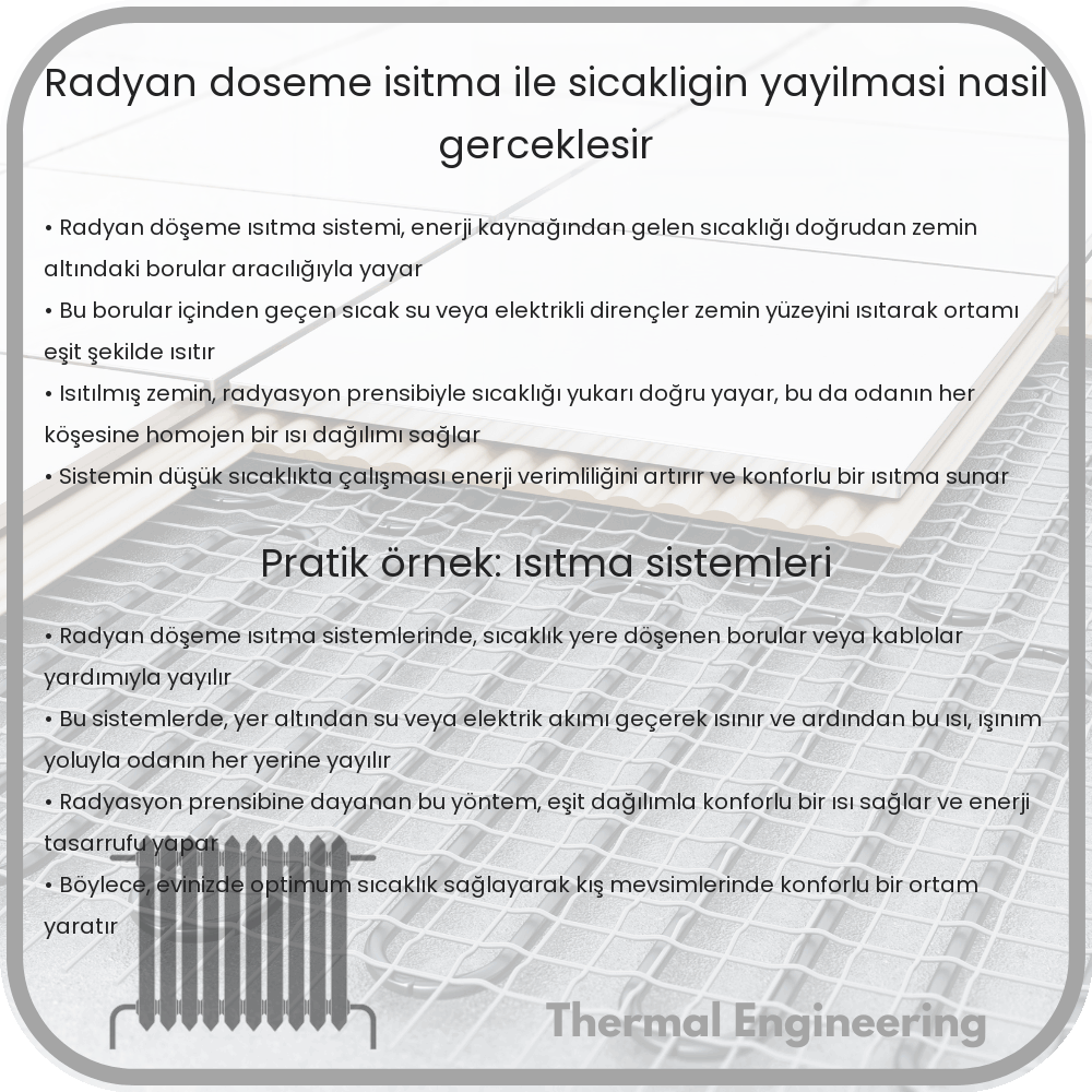 Radyan Döşeme Isıtma ile Sıcaklığın Yayılması Nasıl Gerçekleşir
